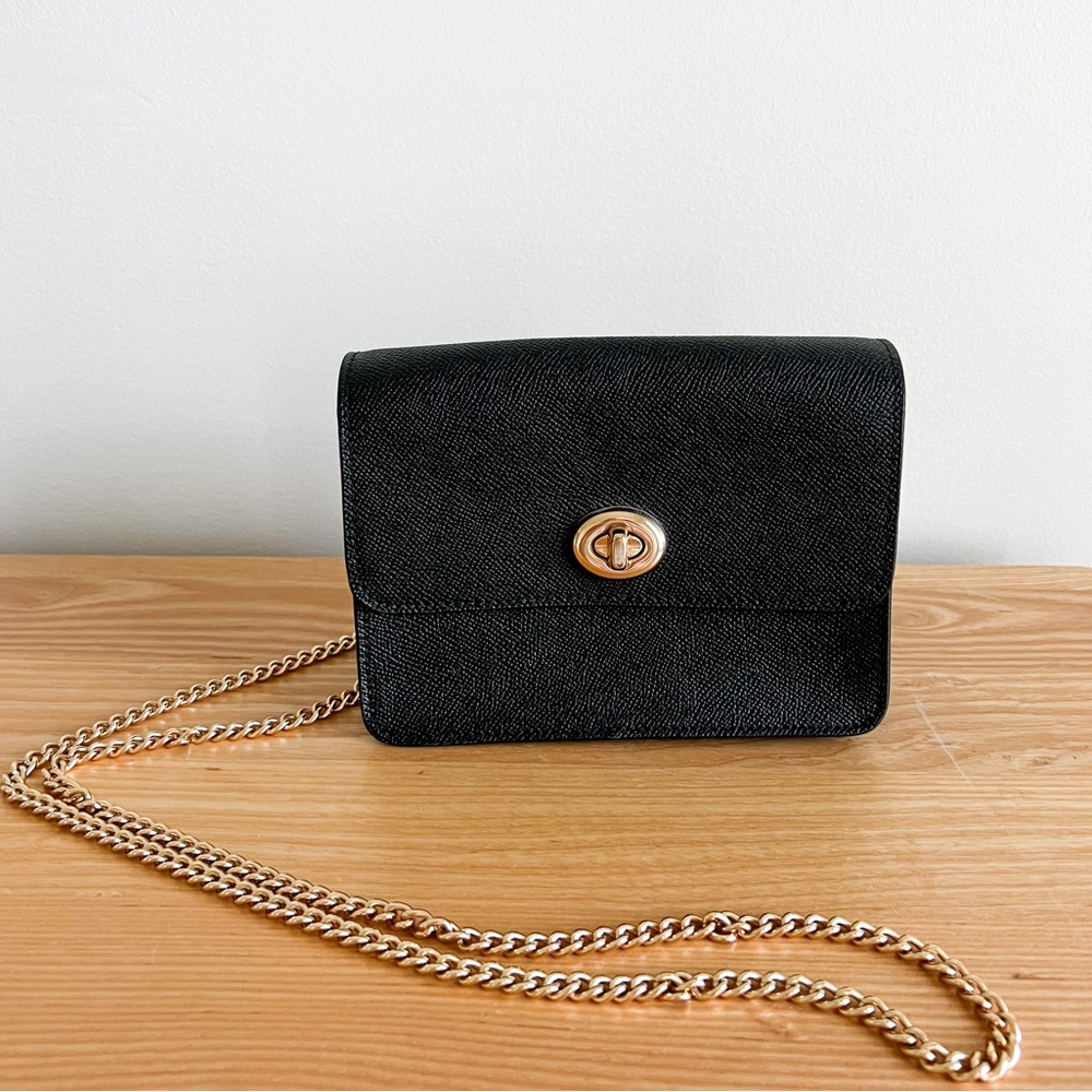 Coach Black And Gold Crossbody Purse Gem